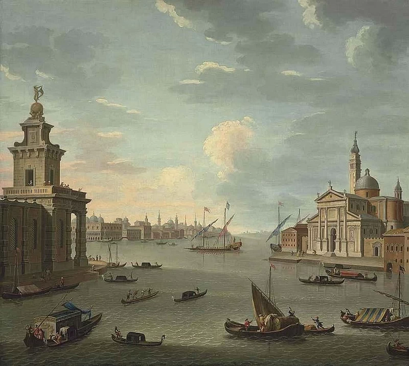 Il Bacino i San Marco con Punta della Dogana e San Giorgio